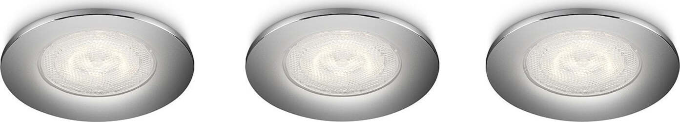 Philips-591001116-Sceptrum-Set-di-3-Faretti-a-LED-da-Incasso,-Cromo-[Classe-di-efficienza-energetica-A]
