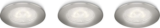 Philips-591001716-Sceptrum-Set-di-3-Faretti-a-LED-da-Incasso,-Acciaio-[Classe-di-efficienza-energetica-A]