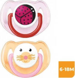 PHILIPS AVENT Succhietti Animali Decorati 6-18m 2 pezzi Ciuccio per Bambine Neonate Rosa Coccinella Gattino Succhietti Sanitaria Gioia del Bimbo - Villa San Giovanni, Commerciovirtuoso.it
