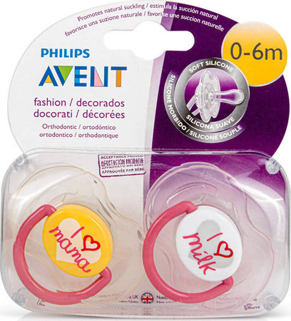 Philips Avent Succhietti Love Tettarelle Ortodontiche Senza BPA (0-6 Mesi) I Love Mamma e I Love Milk 2 Pezzi Succhietti Sanitaria Gioia del Bimbo - Villa San Giovanni, Commerciovirtuoso.it