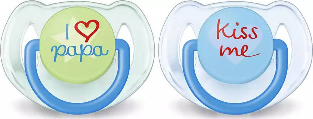 PHILIPS AVENT Succhietto Love Papà / Kiss me 6-18 M Love Fashion 2 pezzi Succhietti Sanitaria Gioia del Bimbo - Villa San Giovanni, Commerciovirtuoso.it
