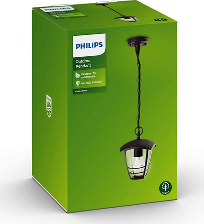 Philips-Creek-Sospensione-Lanterna-per-Esterni-Giardino,-Nero
