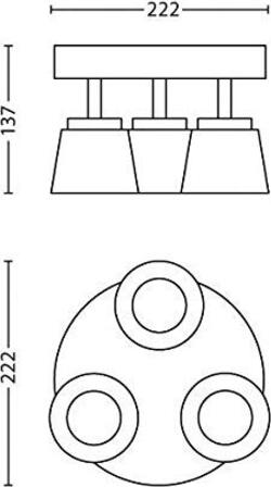 PHILIPS-DEMDER---3-LUCI-BIANCO,-LUCE-BIANCA-CALDA-LED