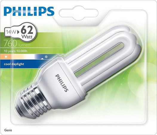 Philips-Lighting-8727900827392-Genie-Lampadina-a-Risparmio-Energetico-a-Tubi-Scoperti-Attacco-E27-14W-Equivalente-a-62W,-62-W,-Bianco,-62-W-[Classe-di-efficienza-energetica-A]