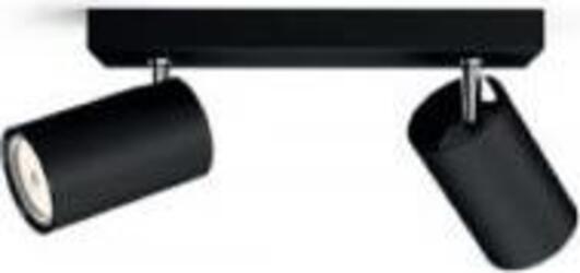PHILIPS-MYLIVING-SPOT-DA-PARETE-E-SOFFITTO-NERO-2XGU10-LED