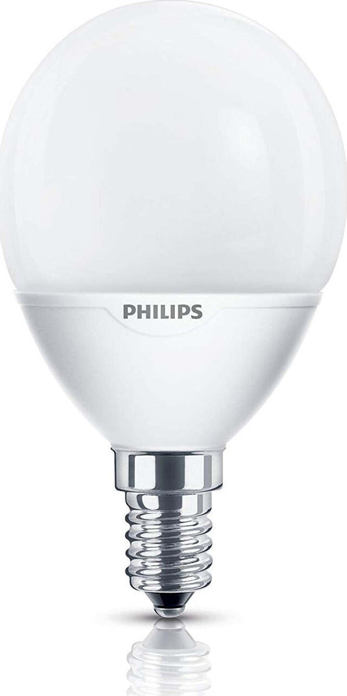 Philips-S10YSF7E14B1-Lampadina-a-Risparmio-Energetico,-Sferica-Smerigliata,-7W-(Corrispondenti-a-30W),-Attacco-Piccolo-E14,-Luce-Bianca-Calda-[Classe-di-efficienza-energetica-A]