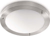 Philips-Salts-Lampada-Bagno-Soffitto,-Metallo-Satinato-con-Vetro,-Diametro-31-cm,-IP44,-Lampadina-Risparmio-Energetico-Inclusa-[Classe-di-efficienza-energetica-A]