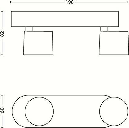 Philips-Star-Lampada-con-2-Faretti,-LED,Alluminio,-Bianco-[Classe-di-efficienza-energetica-A]