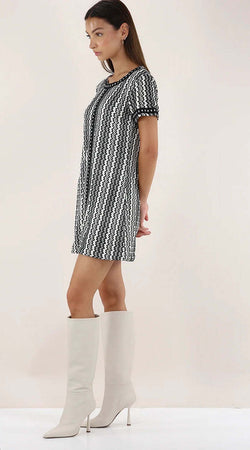 PHO-Firenze-|-Abito-corto-in-maglia-lurex