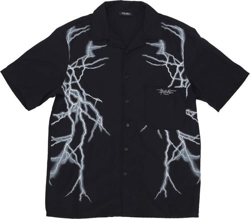 PHOBIA-Camicia-Manica-Corta-Uomo-Lateral-Lightning-Shirt-Black/white-da-uomo