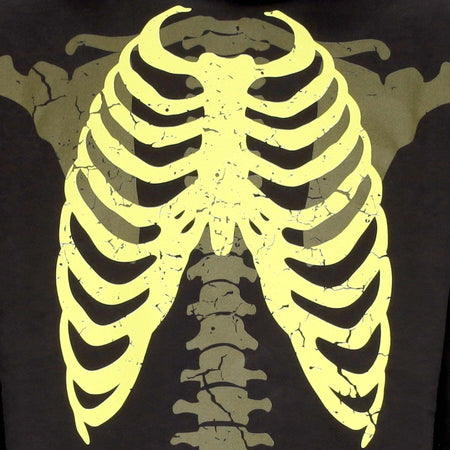 PHOBIA-Felpa-Leggera-Cappuccio-Uomo-Bones-Hoodie-Black/green/light-Green-da-uomo