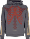 PHOBIA-Felpa-Leggera-Cappuccio-Uomo-Bones-Hoodie-Grey/red/beige-da-uomo