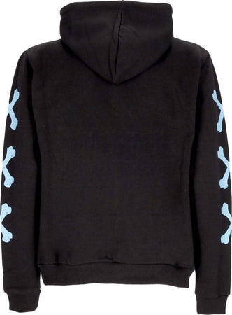 PHOBIA-Felpa-Leggera-Cappuccio-Uomo-Cross-Bones-Hoodie-Black/light-Blue-da-uomo