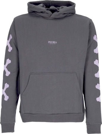 PHOBIA-Felpa-Leggera-Cappuccio-Uomo-Cross-Bones-Hoodie-Grey/lilac-da-uomo