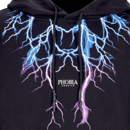 PHOBIA-Felpa-Leggera-Cappuccio-Uomo-Lightning-Balaclava-Hoodie-Black/blue/purple-da-uomo