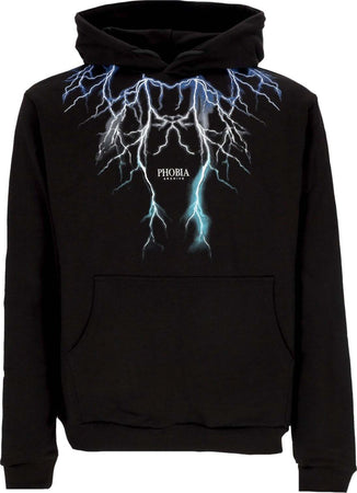 PHOBIA-Felpa-Leggera-Cappuccio-Uomo-Lightning-Hoodie-Black/blue/grey/lightblue-da-uomo