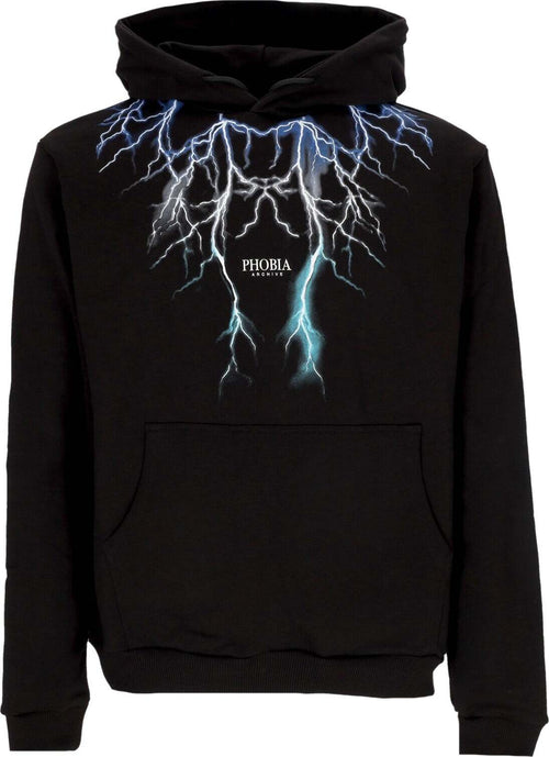 PHOBIA-Felpa-Leggera-Cappuccio-Uomo-Lightning-Hoodie-Black/blue/grey/lightblue-da-uomo