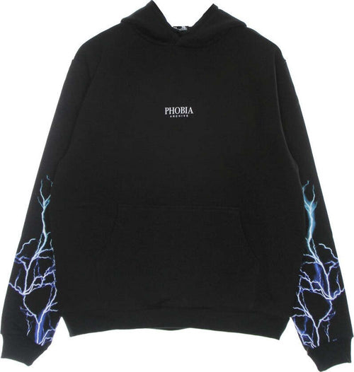 PHOBIA-Felpa-Leggera-Cappuccio-Uomo-Lightning-Hoodie-Black/blue/lightblue-da-uomo
