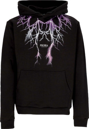 PHOBIA-Felpa-Leggera-Cappuccio-Uomo-Lightning-Hoodie-Black/purple/grey/fuchsia-da-uomo
