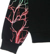 PHOBIA-Felpa-Leggera-Cappuccio-Uomo-Lightning-Hoodie-Black/red/green-da-uomo