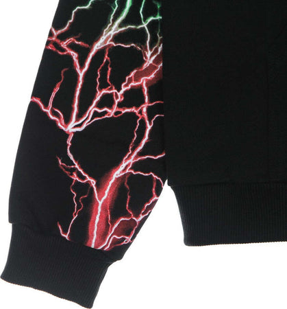 PHOBIA-Felpa-Leggera-Cappuccio-Uomo-Lightning-Hoodie-Black/red/green-da-uomo