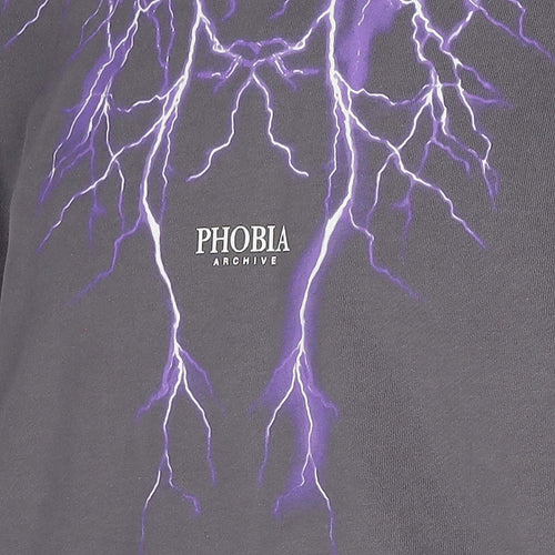 PHOBIA-Felpa-Leggera-Cappuccio-Uomo-Lightning-Hoodie-Grey/purple-da-uomo
