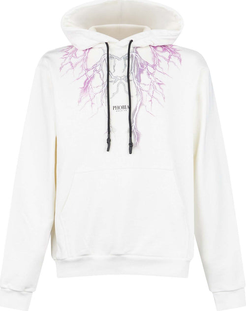 PHOBIA-Felpa-Leggera-Cappuccio-Uomo-Lightning-Hoodie-White/purple/grey-da-uomo