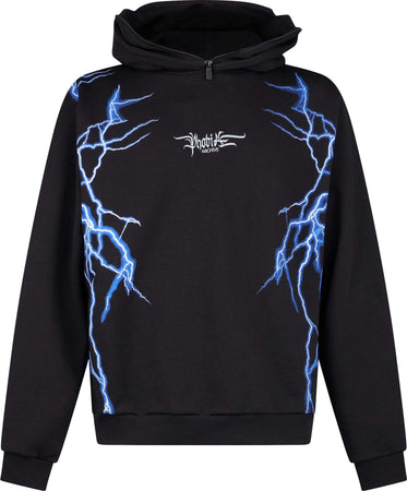 PHOBIA-Felpa-Leggera-Cappuccio-Uomo-New-Lightning-Balaclava-Hoodie-Black/blue-da-uomo