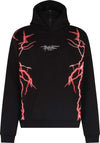 PHOBIA-Felpa-Leggera-Cappuccio-Uomo-New-Lightning-Balaclava-Hoodie-Black/red-da-uomo