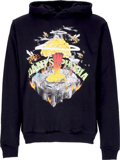 PHOBIA-Felpa-Leggera-Cappuccio-Uomo-Phobia-Print-Insects-Hoodie-X-Dani-Faiv-Black-da-uomo