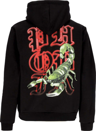 PHOBIA-Felpa-Leggera-Cappuccio-Uomo-Scorpion-Hoodie-Black/green-da-uomo
