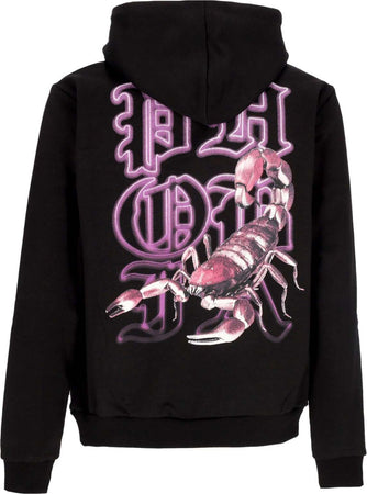 PHOBIA-Felpa-Leggera-Cappuccio-Uomo-Scorpion-Hoodie-Black/purple-da-uomo
