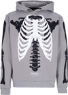 PHOBIA-Felpa-Leggera-Cappuccio-Uomo-Skeleton-Print-Hoodie-Grey/white-da-uomo