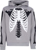 PHOBIA-Felpa-Leggera-Cappuccio-Uomo-Skeleton-Print-Hoodie-Grey/white-da-uomo