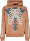 PHOBIA-Felpa-Leggera-Cappuccio-Uomo-Skeleton-Print-Hoodie-Terracotta/grey-da-uomo