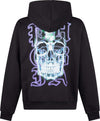 PHOBIA-Felpa-Leggera-Cappuccio-Uomo-Skull-Print-Hoodie-Black-da-uomo