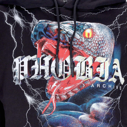 PHOBIA-Felpa-Leggera-Cappuccio-Uomo-Snake-Balaclava-Hoodie-Black-da-uomo