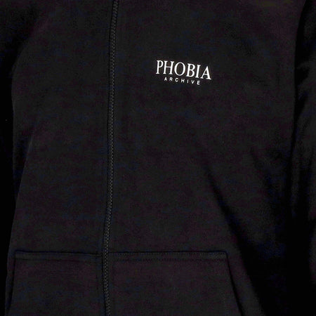 PHOBIA-Felpa-Leggera-Cappuccio-Zip-Uomo-Lightning-Zip-Hoodie-Black/red/grey-da-uomo