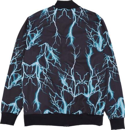 PHOBIA-Giacca-Tuta-Uomo-All-Over-Lightning-Sweatshirt-Black/lightblue-da-uomo