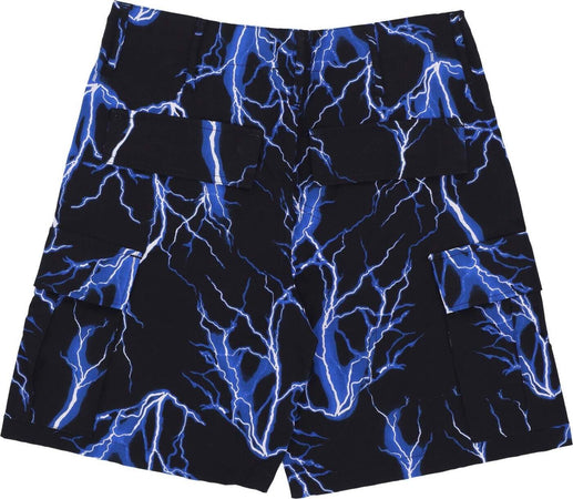 PHOBIA-Pantalone-Corto-Uomo-All-Over-Lightning-Cargo-Shorts-Black/blue-da-uomo