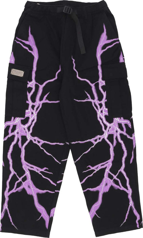 PHOBIA-Pantalone-Lungo-Uomo-Lateral-Lightning-Cargo-Pants-Black/purple-da-uomo