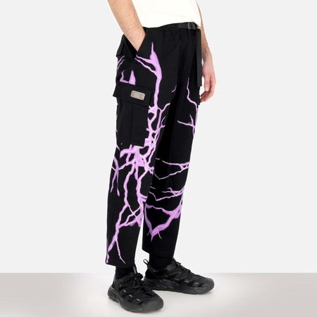 PHOBIA-Pantalone-Lungo-Uomo-Lateral-Lightning-Cargo-Pants-Black/purple-da-uomo