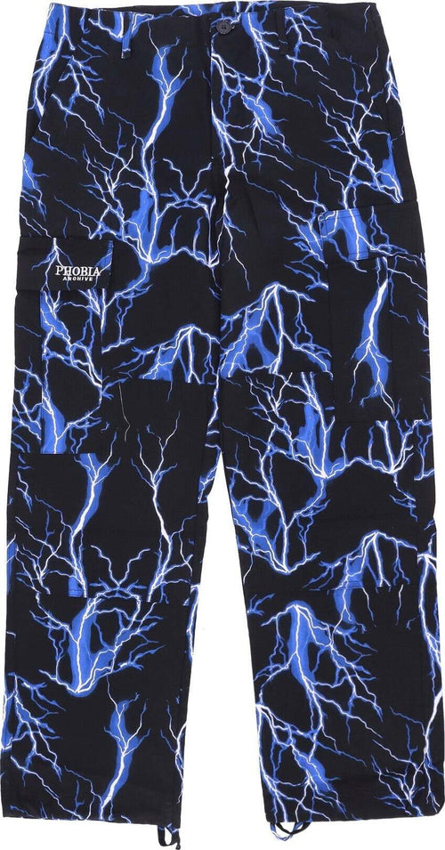 PHOBIA-Pantalone-Lungo-Uomo-Lightning-Cargo-Pants-Black/blue-da-uomo