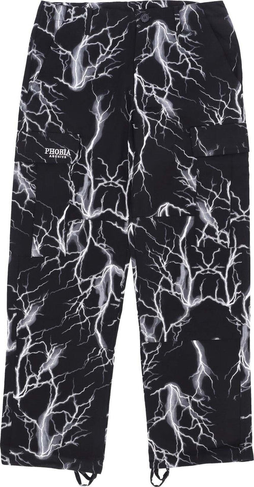 PHOBIA-Pantalone-Lungo-Uomo-Lightning-Cargo-Pants-Black/grey-da-uomo