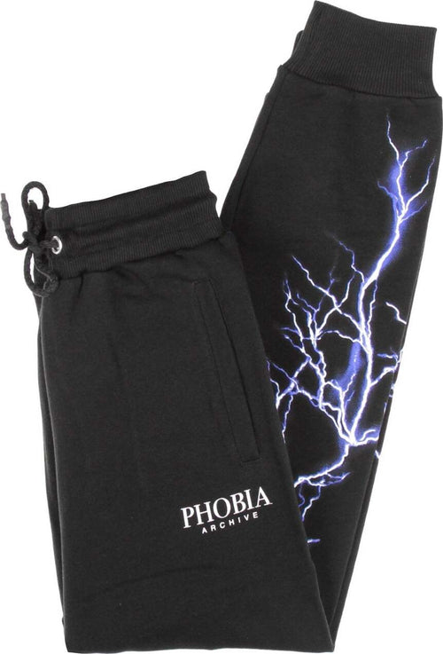 PHOBIA-Pantalone-Tuta-Leggero-Uomo-Blue-Lightning-Pants-Black/blue-da-uomo
