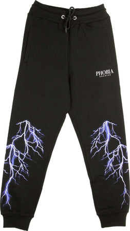 PHOBIA-Pantalone-Tuta-Leggero-Uomo-Blue-Lightning-Pants-Black/blue-da-uomo