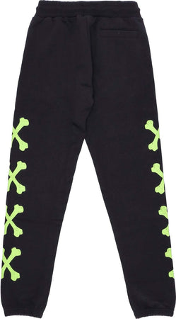 PHOBIA-Pantalone-Tuta-Leggero-Uomo-Cross-Bones-Pants-Black/green-da-uomo