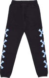 PHOBIA-Pantalone-Tuta-Leggero-Uomo-Cross-Bones-Pants-Black/light-Blue-da-uomo