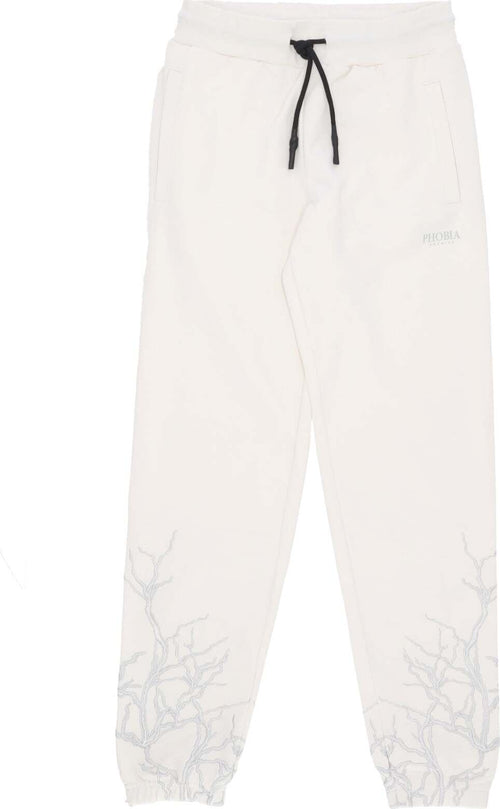PHOBIA-Pantalone-Tuta-Leggero-Uomo-Embroidery-Lightning-Pants-White/grey-da-uomo