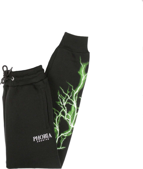 PHOBIA-Pantalone-Tuta-Leggero-Uomo-Green-Lightning-Pants-Black/green-da-uomo